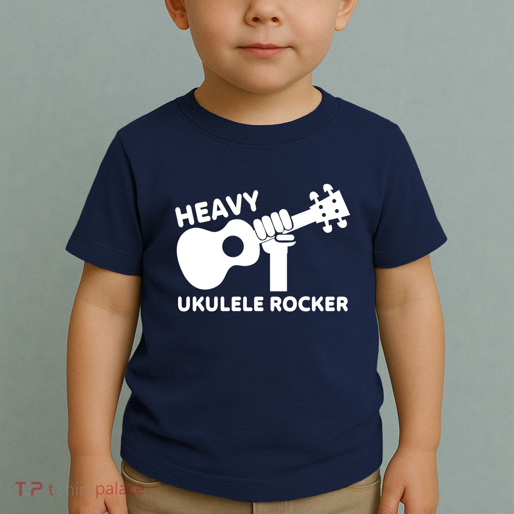 Heavy Ukulele Rocker Musical Instrument Acoustic Guitar Toddler T-Shirt