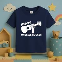 Heavy Ukulele Rocker Musical Instrument Acoustic Guitar Toddler T-Shirt thumb 3