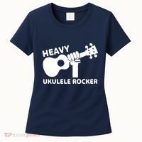 Heavy Ukulele Rocker Musical Instrument Acoustic Guitar Women's T-Shirt thumb 0