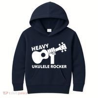 Heavy Ukulele Rocker Musical Instrument Acoustic Guitar Kids Hoodie thumb 0