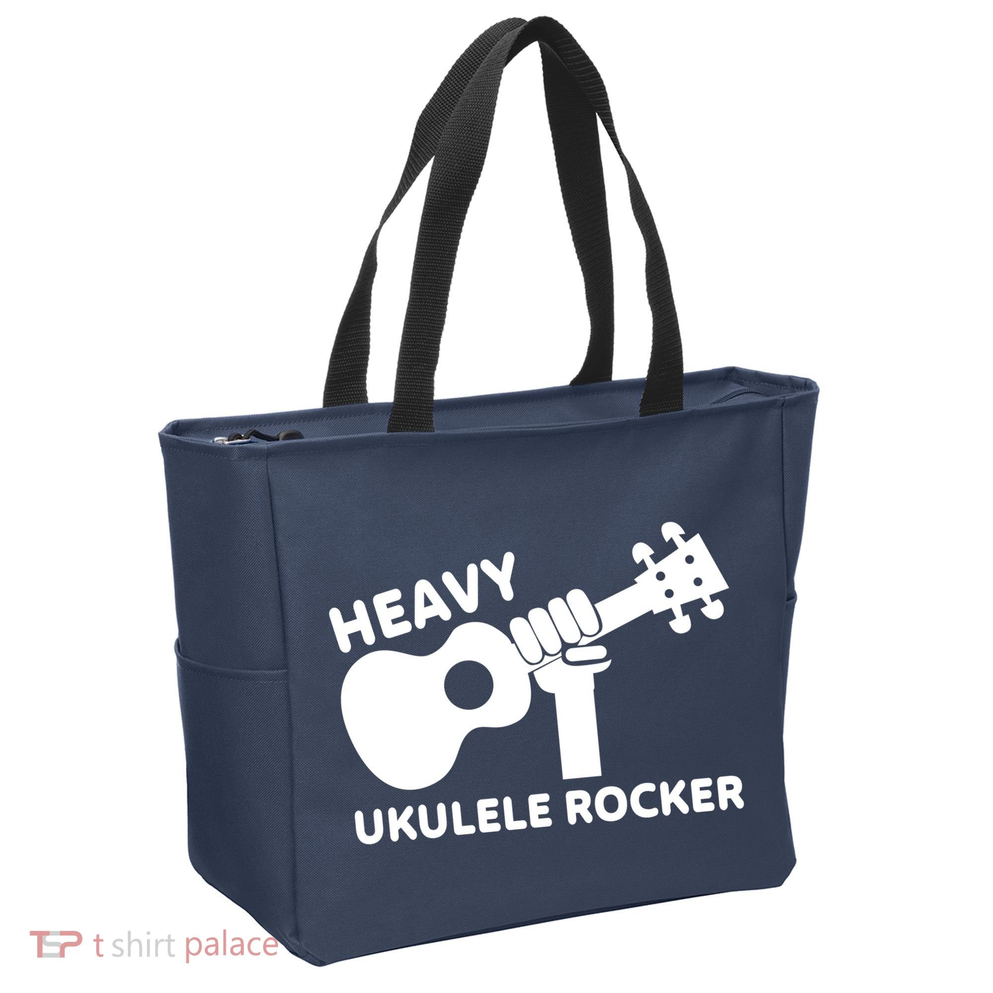 Heavy Ukulele Rocker Musical Instrument Acoustic Guitar Tote Bag