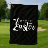 Happy Easter Bunny Holiday Golf Towel thumb 1