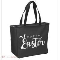 Happy Easter Bunny Holiday Tote Bag thumb 2