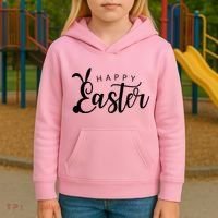 Happy Easter Bunny Holiday Kids Hoodie thumb 3