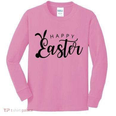 Happy Easter Bunny Holiday Kids Long Sleeve Shirt