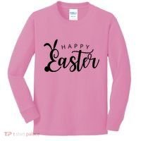 Happy Easter Bunny Holiday Kids Long Sleeve Shirt thumb 0