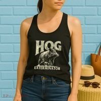 Hog Exterminator Boar Hunting Wild Hog Hunter Women's Tank Top thumb 2