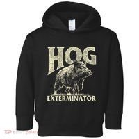 Hog Exterminator Boar Hunting Wild Hog Hunter Toddler Hoodie thumb 0