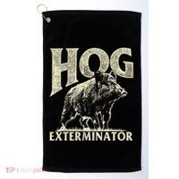 Hog Exterminator Boar Hunting Wild Hog Hunter Golf Towel thumb 0