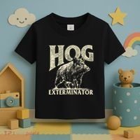 Hog Exterminator Boar Hunting Wild Hog Hunter Toddler T-Shirt thumb 3