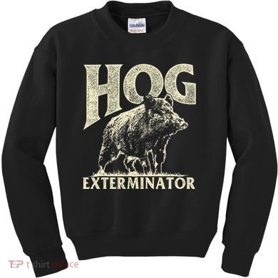 Hog Exterminator Boar Hunting Wild Hog Hunter Kids Sweatshirt