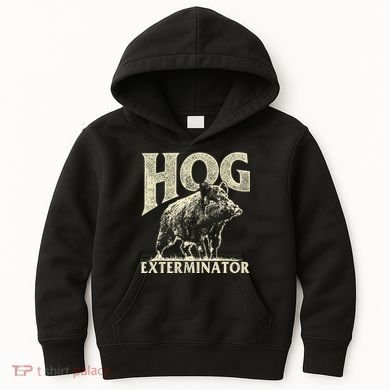 Hog Exterminator Boar Hunting Wild Hog Hunter Kids Hoodie