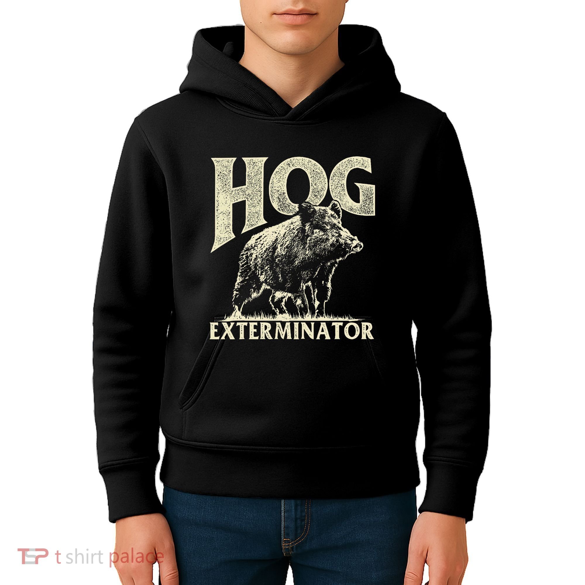 Hog Exterminator Boar Hunting Wild Hog Hunter Kids Hoodie