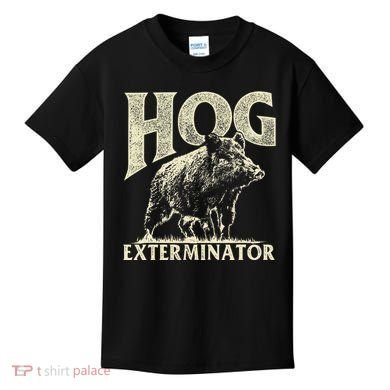 Hog Exterminator Boar Hunting Wild Hog Hunter Kids T-Shirt