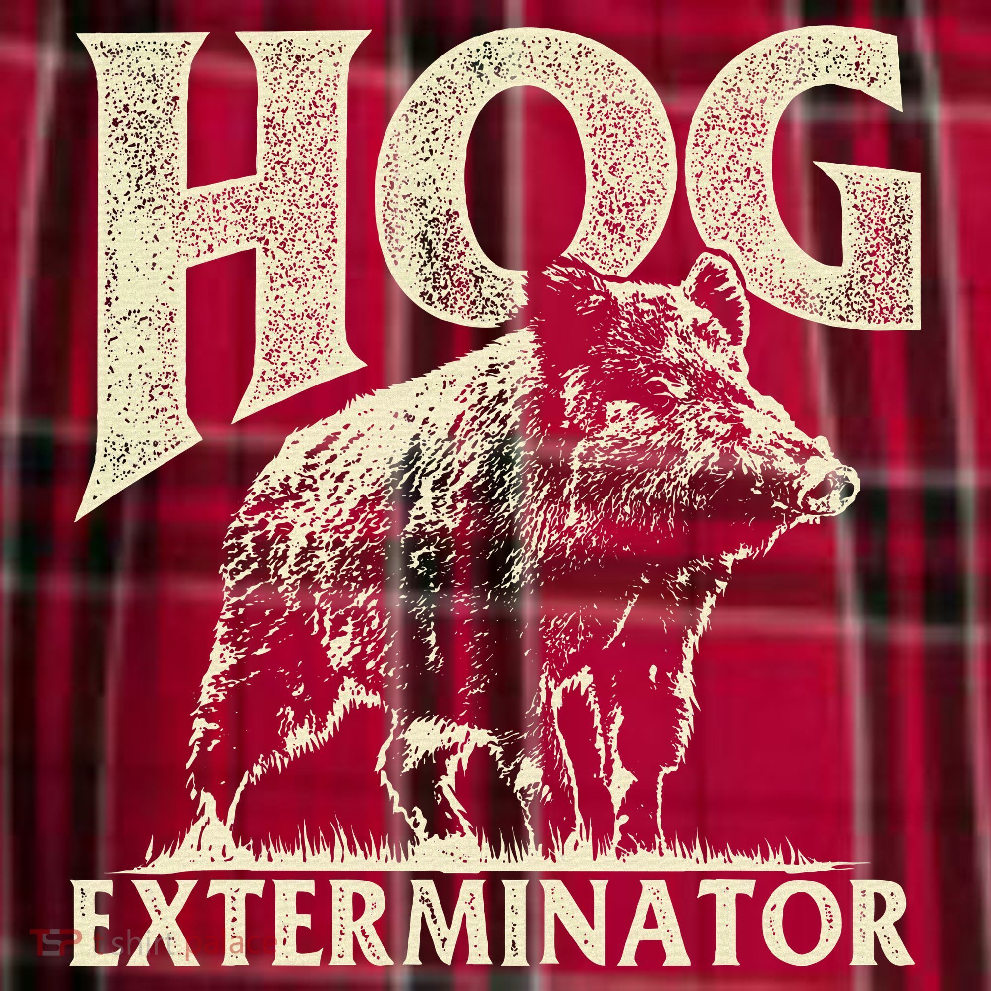 Hog Exterminator Boar Hunting Wild Hog Hunter Women's Flannel Plaid Pajama Pants