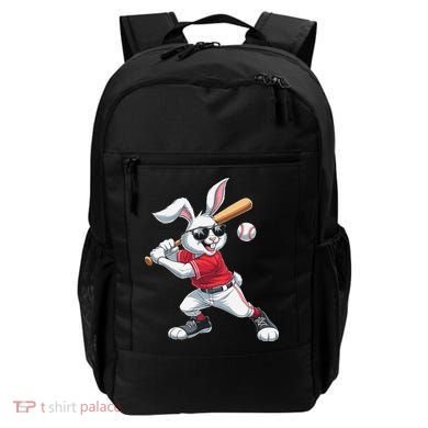 Happy Easter Bunny Playing Baseball Easter Sport Gift Backpack