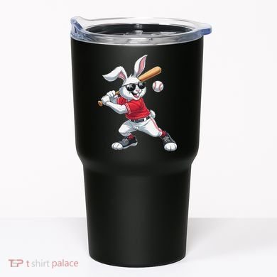 Happy Easter Bunny Playing Baseball Easter Sport Gift Tumbler