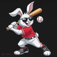 Happy Easter Bunny Playing Baseball Easter Sport Gift Women's Tank Top thumb 5
