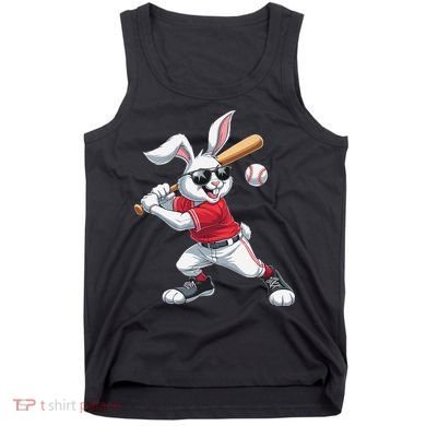 Happy Easter Bunny Playing Baseball Easter Sport Gift Tank Top
