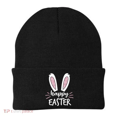 Happy Easter Bunny Ears Beanie
