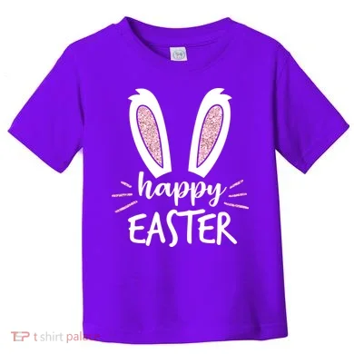 Happy Easter Bunny Ears Toddler T-Shirt