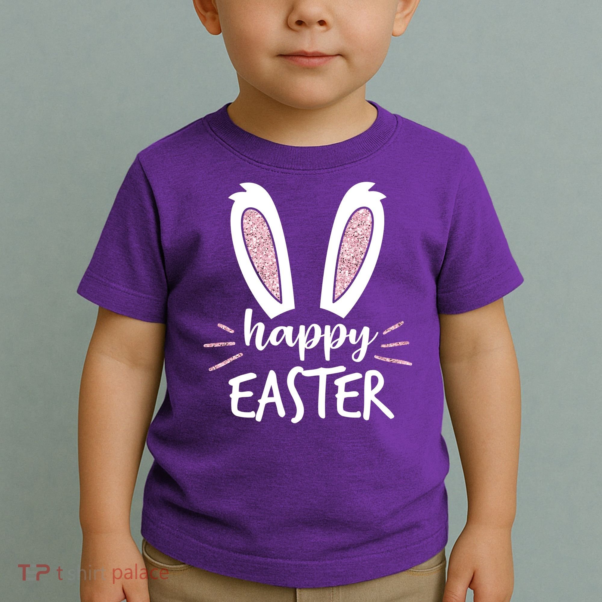 Happy Easter Bunny Ears Toddler T-Shirt
