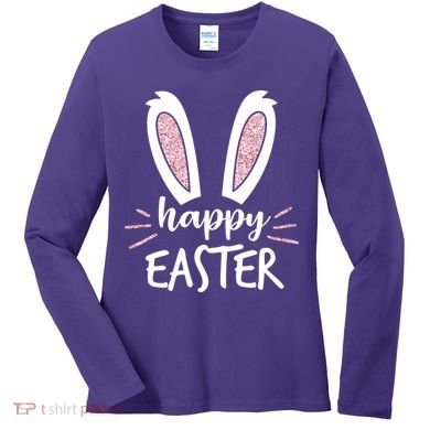 Happy Easter Bunny Ears Women's Long Sleeve Shirt