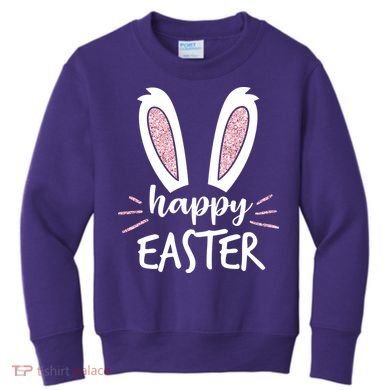 Happy Easter Bunny Ears Kids Sweatshirt