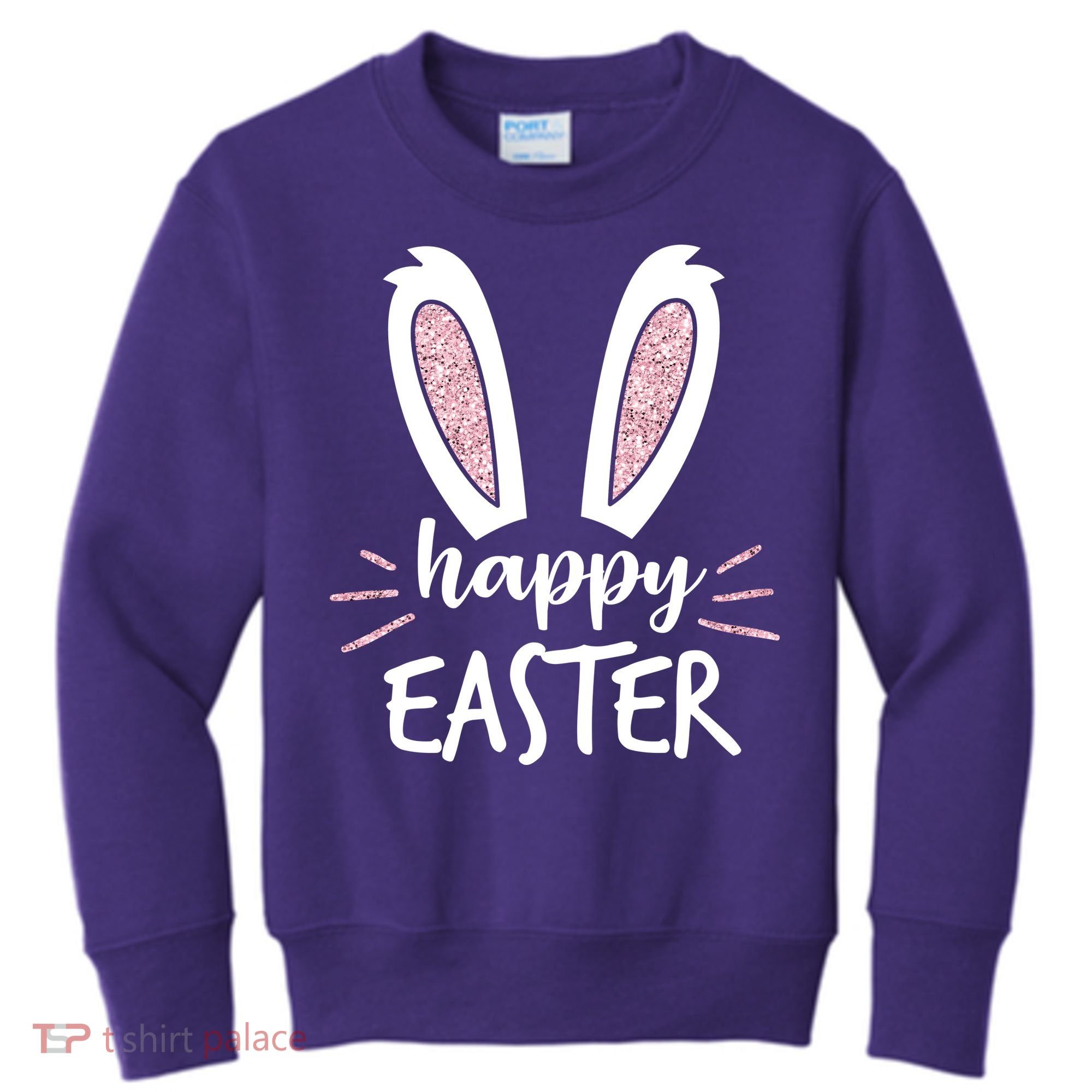 Happy Easter Bunny Ears Kids Sweatshirt
