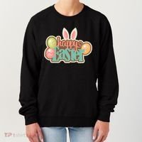 Happy Easter Bunny Ears Holiday Women's Sweatshirt thumb 0