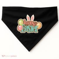 Happy Easter Bunny Ears Holiday USA-Made Doggie Bandana thumb 0