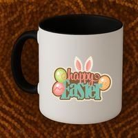 Happy Easter Bunny Ears Holiday Coffee Mug thumb 2