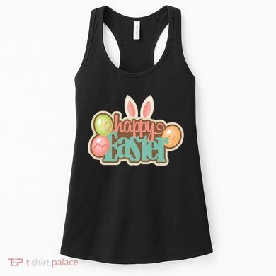 Happy Easter Bunny Ears Holiday Women's Tank Top