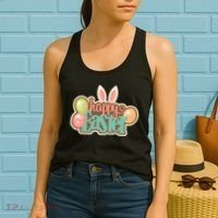 Happy Easter Bunny Ears Holiday Women's Tank Top thumb 2