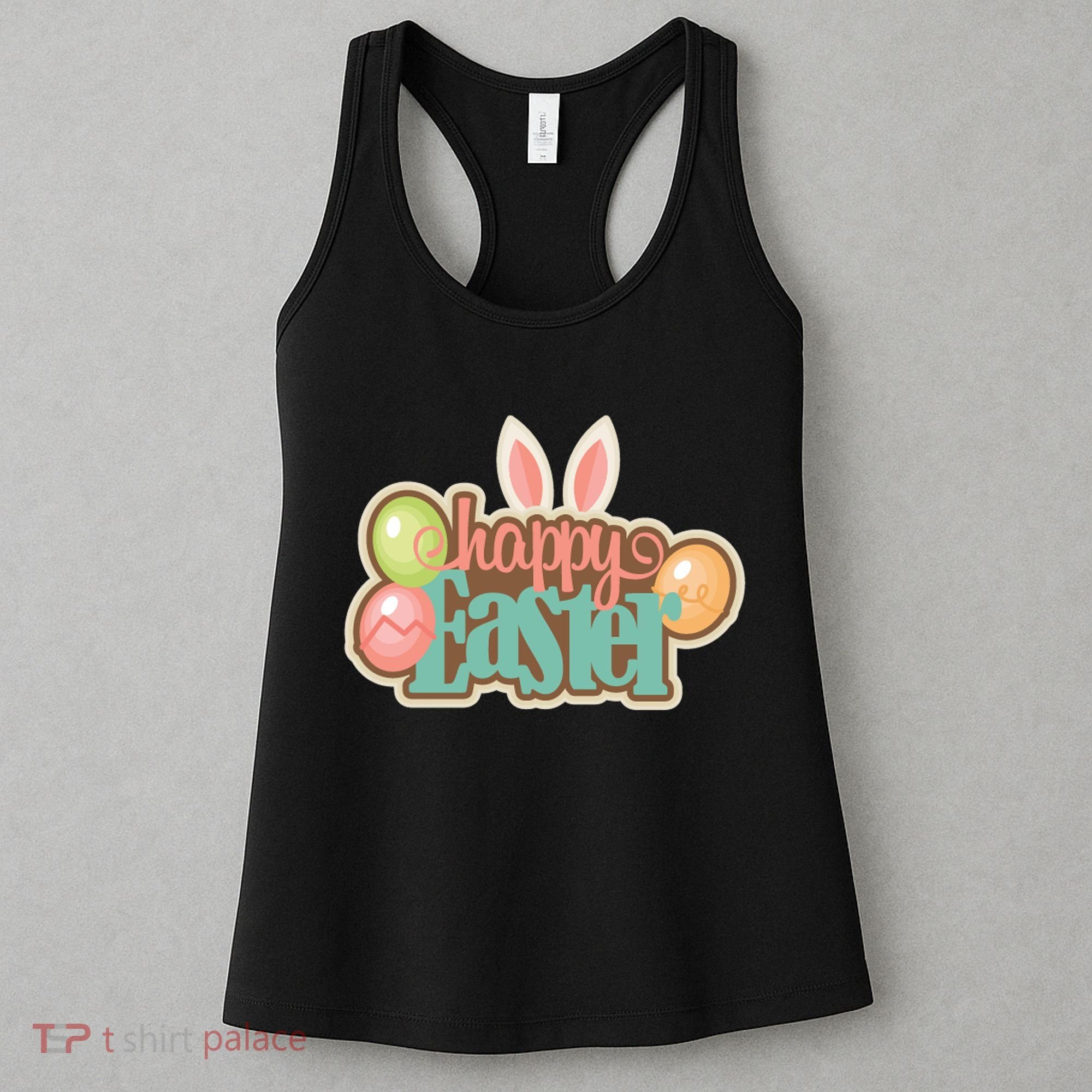 Happy Easter Bunny Ears Holiday Women's Tank Top
