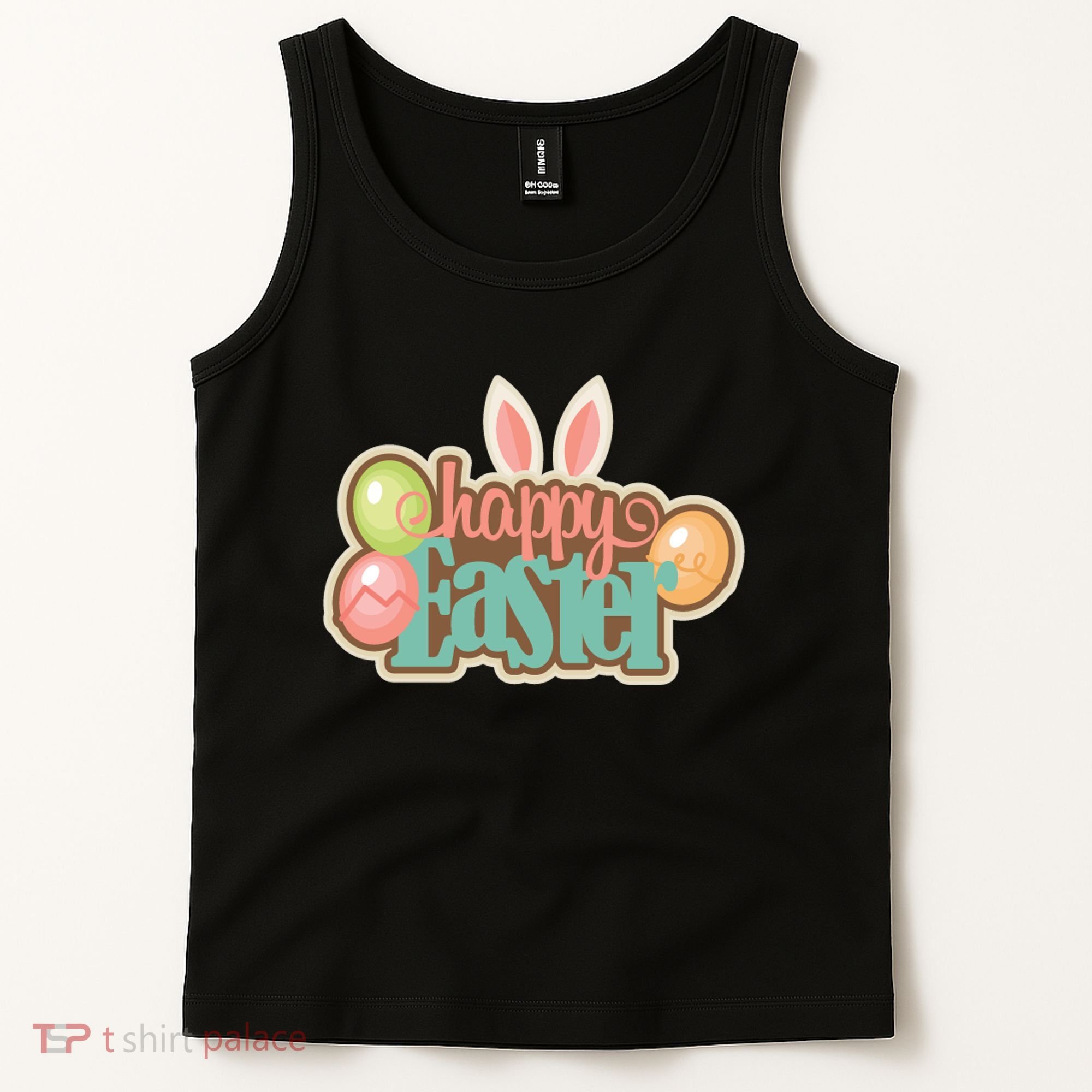 Happy Easter Bunny Ears Holiday Tank Top