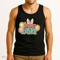 Happy Easter Bunny Ears Holiday Tank Top thumb 3