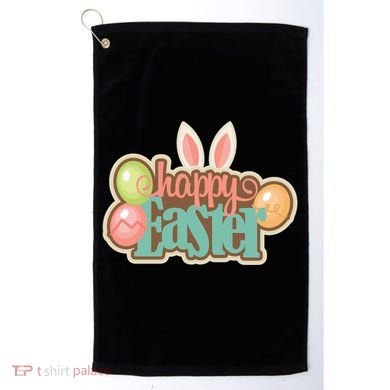 Happy Easter Bunny Ears Holiday Golf Towel