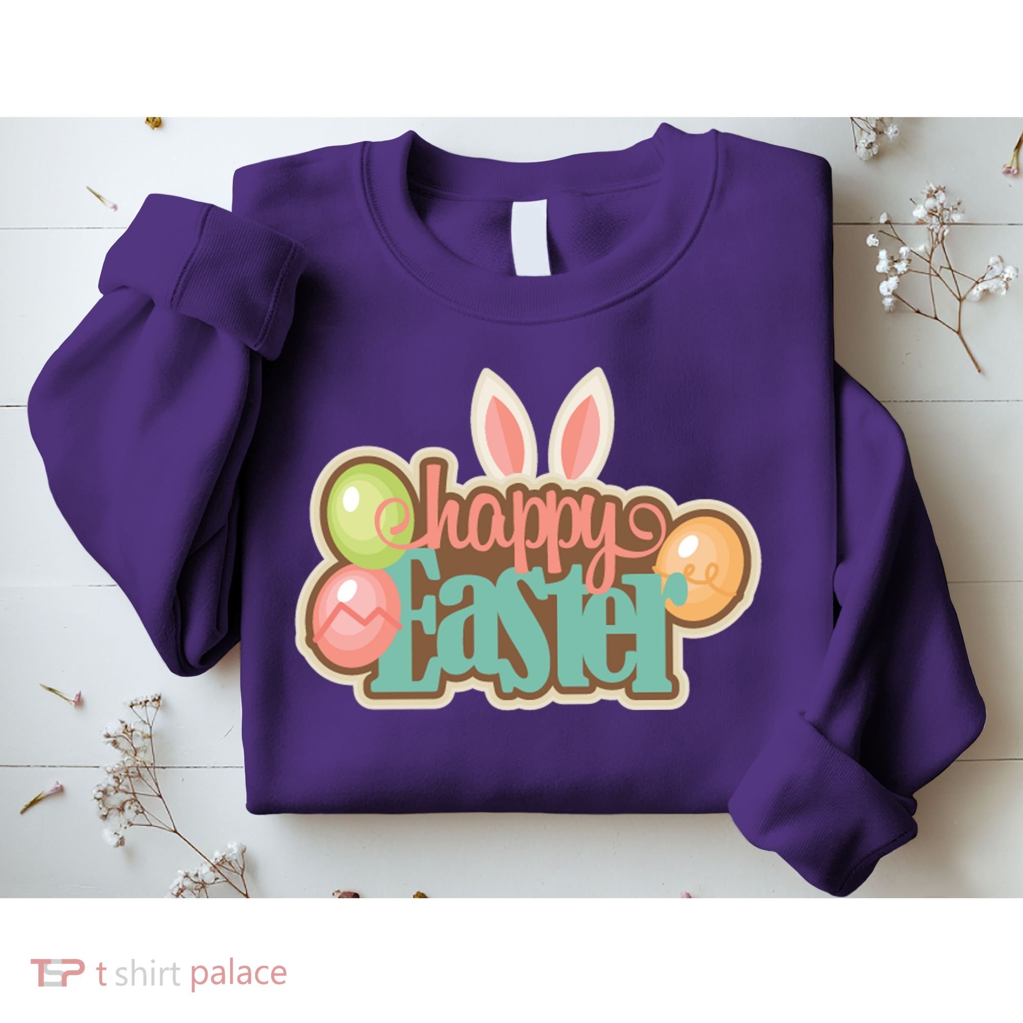 Happy Easter Bunny Ears Holiday Sweatshirt