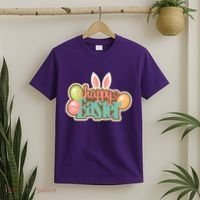 Happy Easter Bunny Ears Holiday T-Shirt thumb 2
