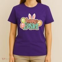 Happy Easter Bunny Ears Holiday T-Shirt thumb 4