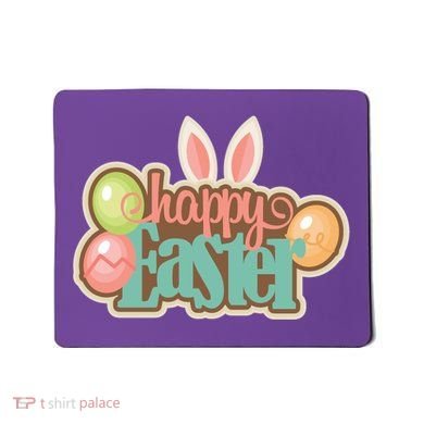 Happy Easter Bunny Ears Holiday Mousepad