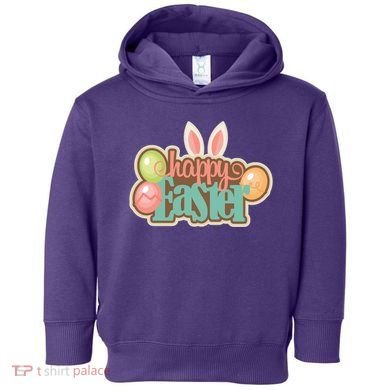 Happy Easter Bunny Ears Holiday Toddler Hoodie