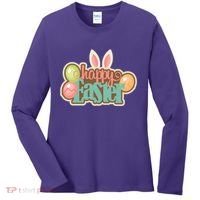 Happy Easter Bunny Ears Holiday Women's Long Sleeve Shirt thumb 0