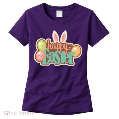 Happy Easter Bunny Ears Holiday Women's T-Shirt