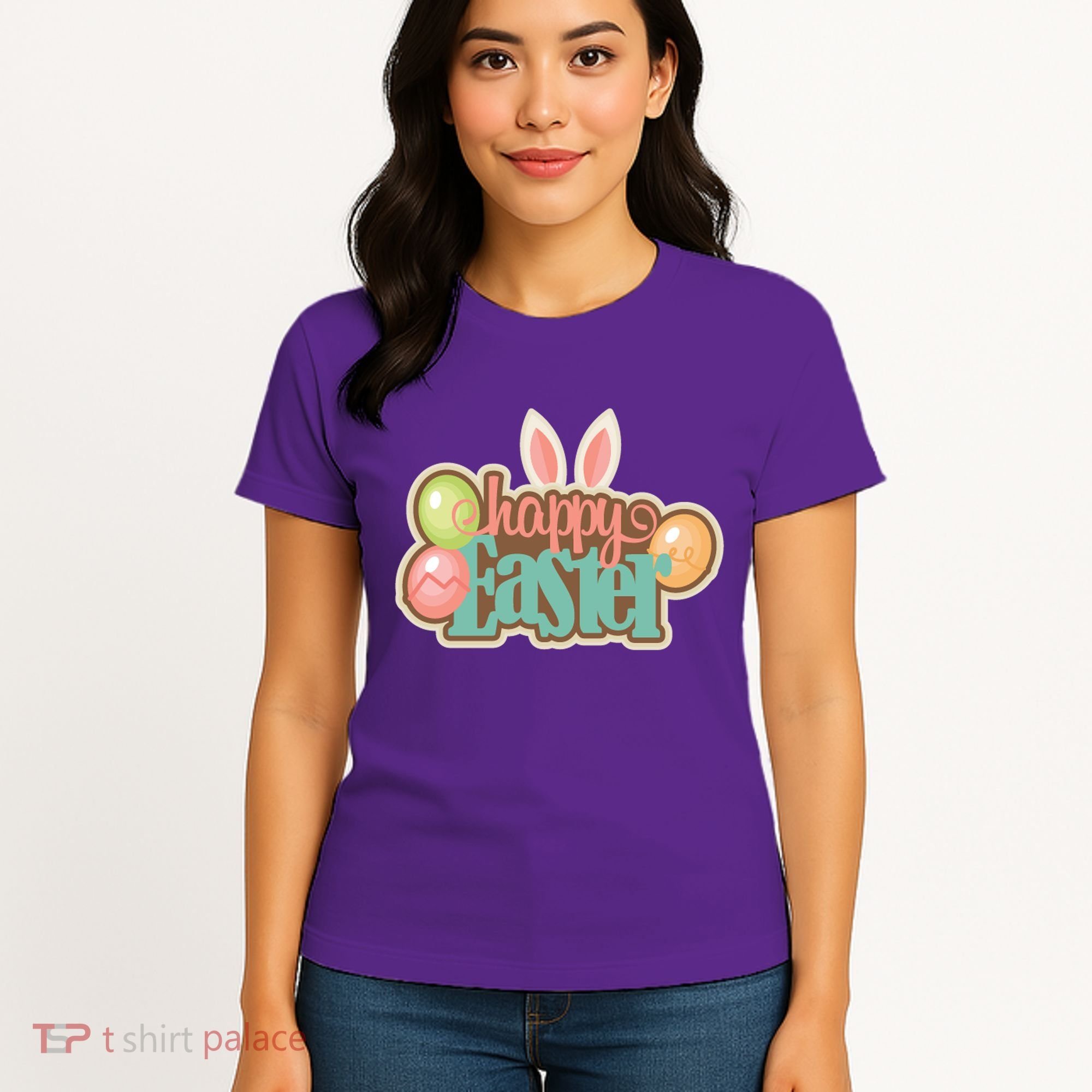 Happy Easter Bunny Ears Holiday Women's T-Shirt