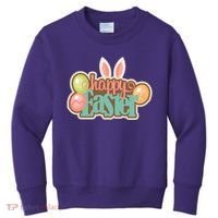Happy Easter Bunny Ears Holiday Kids Sweatshirt thumb 0
