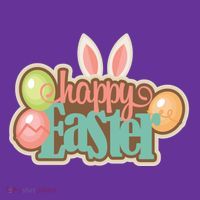 Happy Easter Bunny Ears Holiday Kids Sweatshirt thumb 2