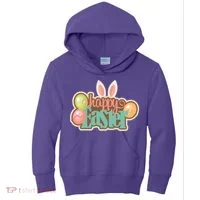 Happy Easter Bunny Ears Holiday Kids Hoodie thumb 0