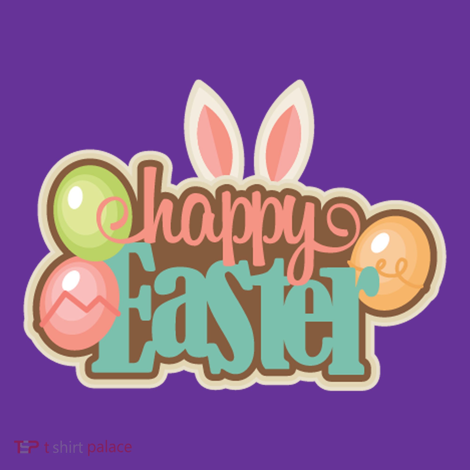 Happy Easter Bunny Ears Holiday Kids Hoodie